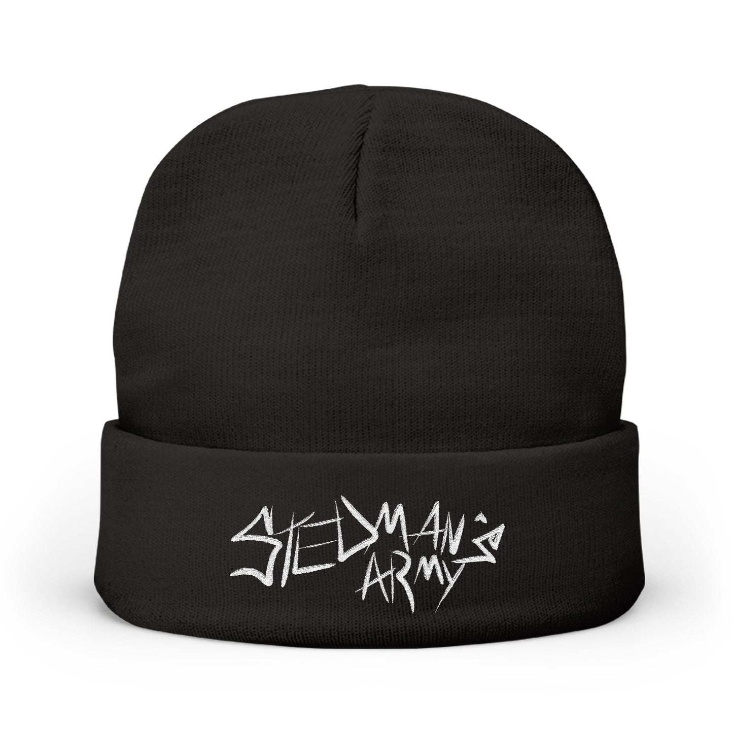 Stedman's Army Knit Beanie with Embroidery, Cozy Winter Hat, Streetwear Beanie, Unique Gift for Him/Her, Everyday Fashion Accessory