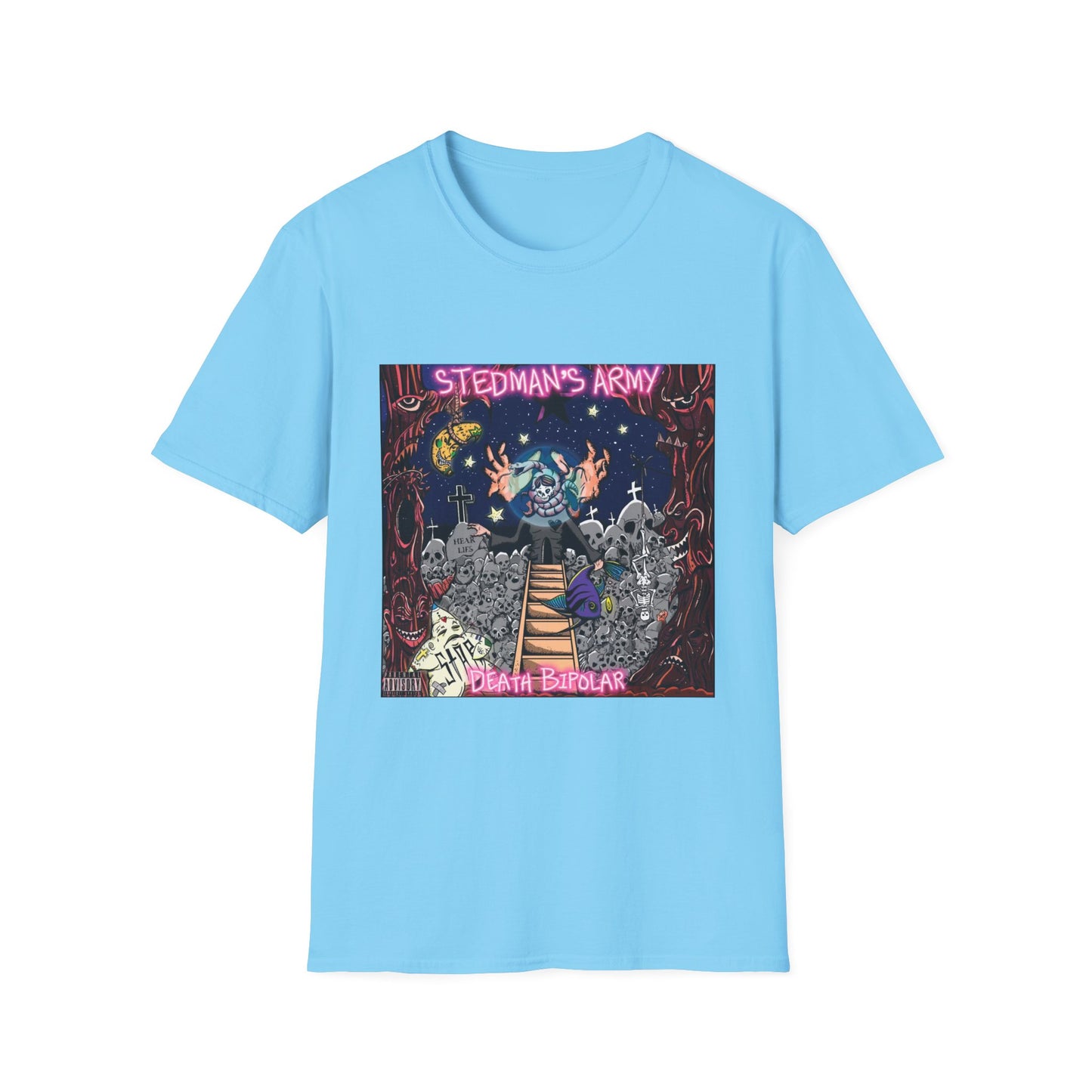 Stedman's Army "Death Bipolar"- Graffiti Style Unisex T-Shirt - Urban Streetwear Apparel