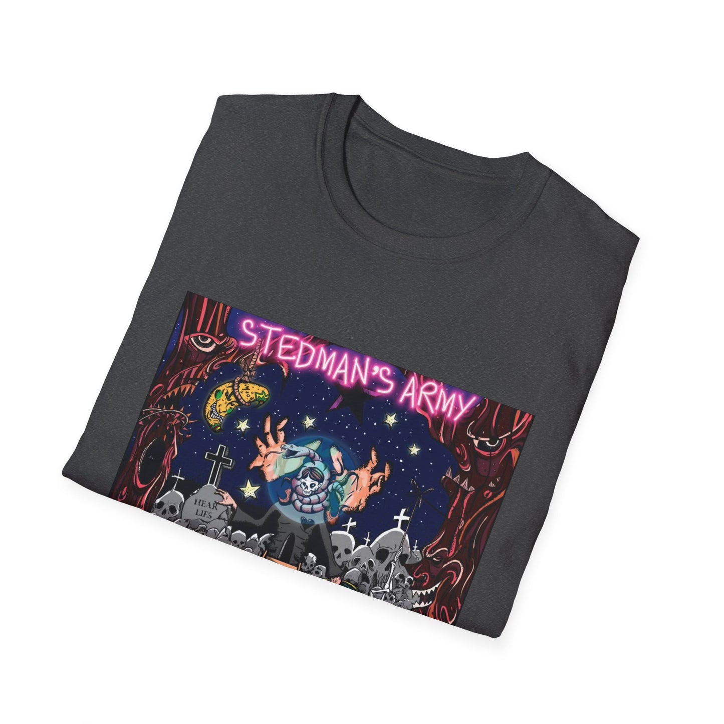 Stedman's Army "Death Bipolar"- Graffiti Style Unisex T-Shirt - Urban Streetwear Apparel