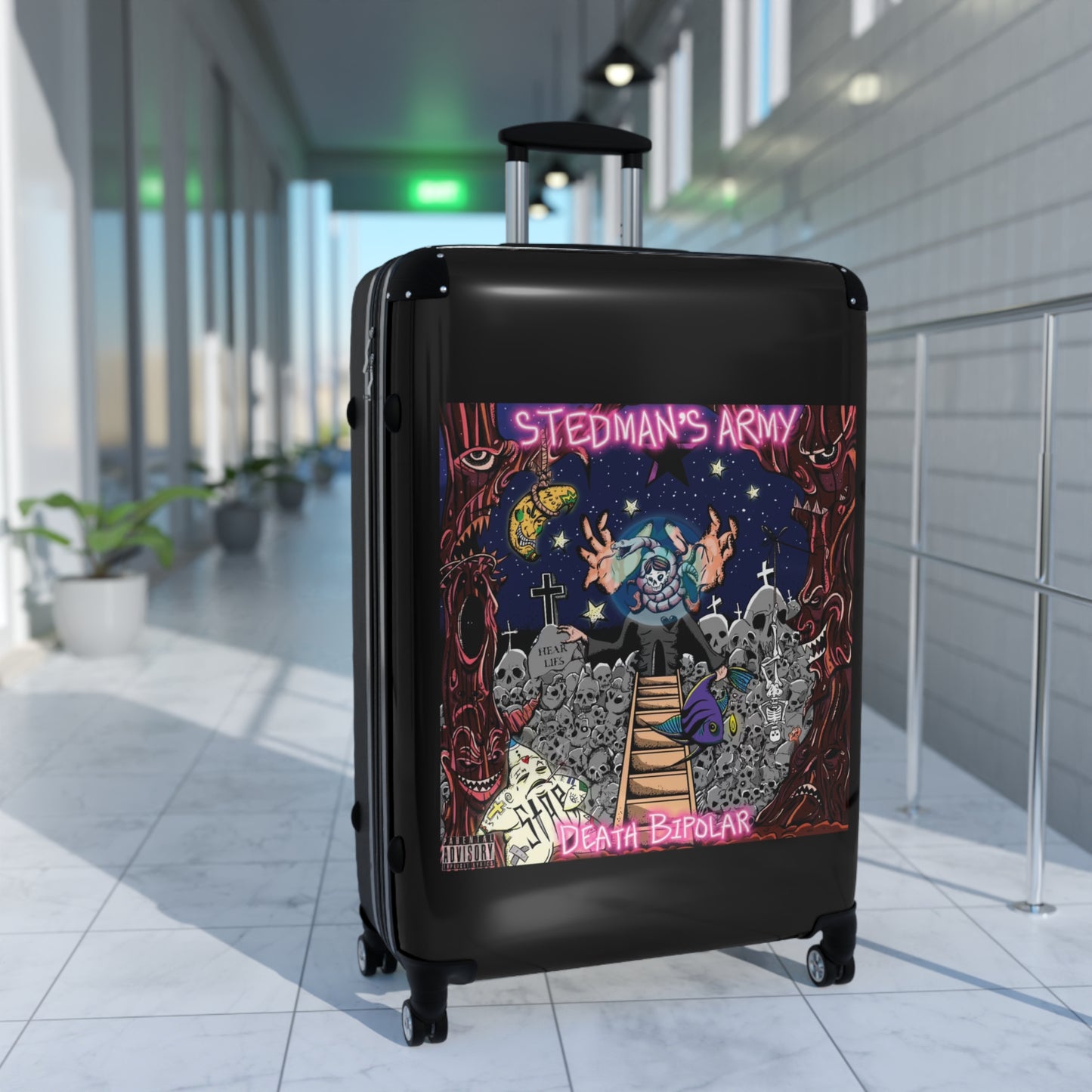 Stedman's Army "Death Bipolar"- Travel Suitcase - Stedman's Army Design