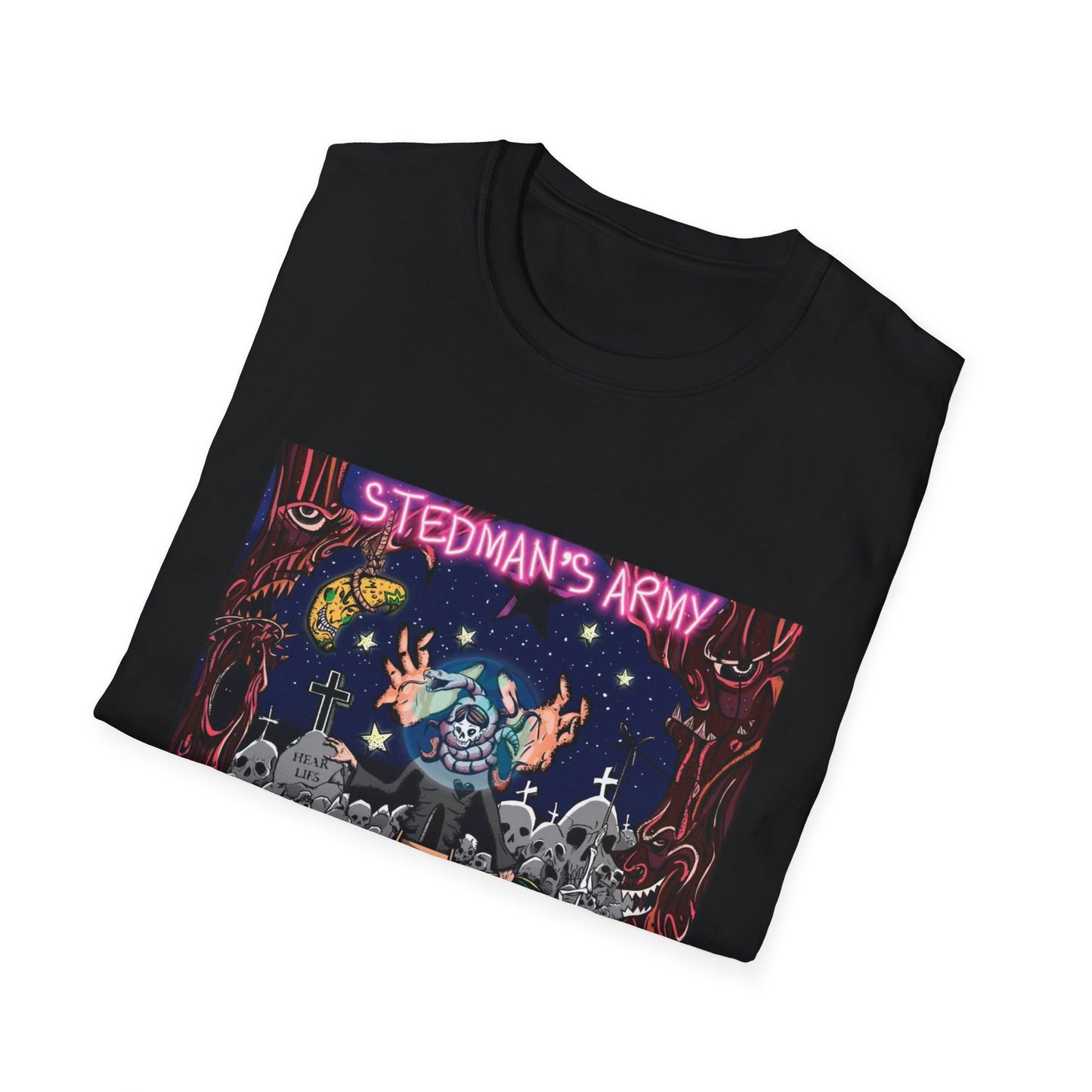 Stedman's Army "Death Bipolar"- Graffiti Style Unisex T-Shirt - Urban Streetwear Apparel