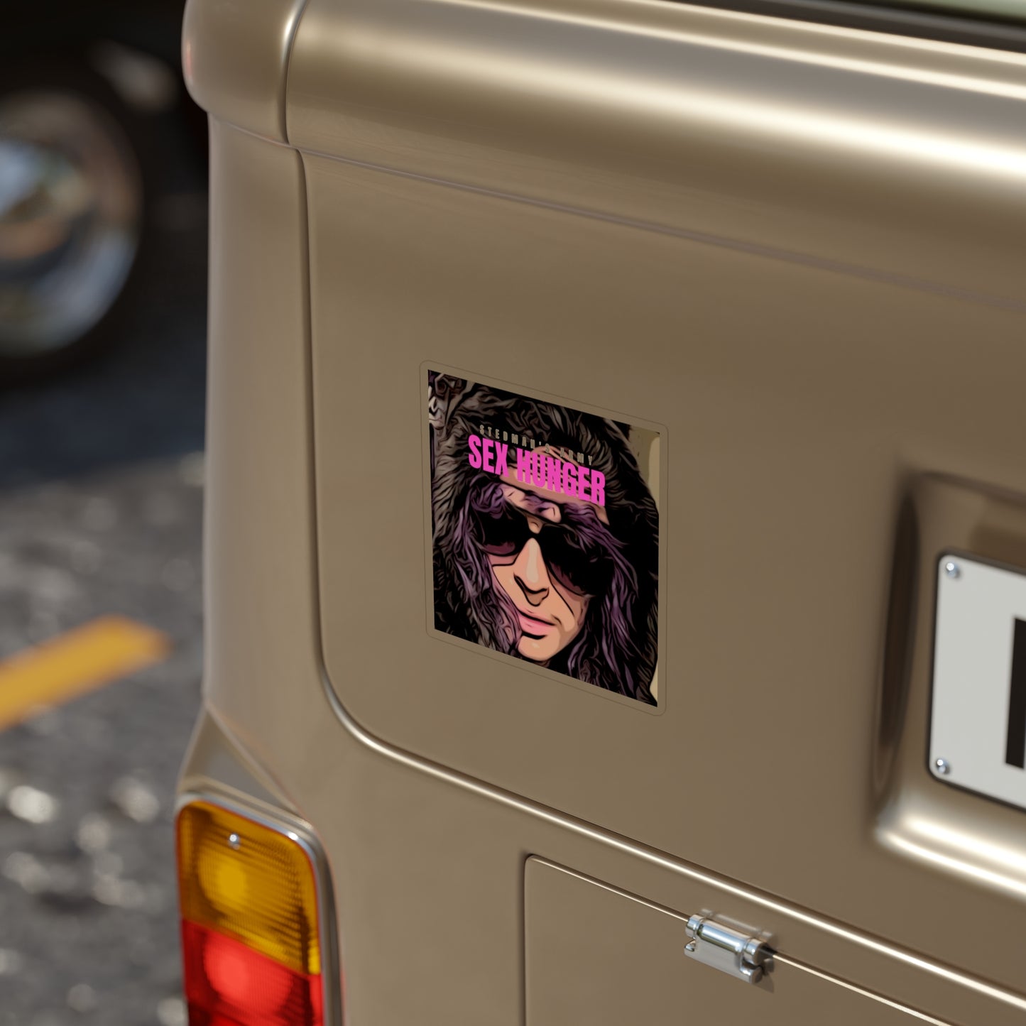 Stedman's Army Die-Cut Outdoor Stickers - "Sex Hunger" - Bold & Fun Vinyl Decal for Personalization