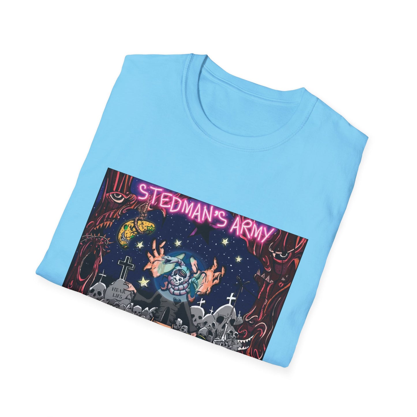 Stedman's Army "Death Bipolar"- Graffiti Style Unisex T-Shirt - Urban Streetwear Apparel