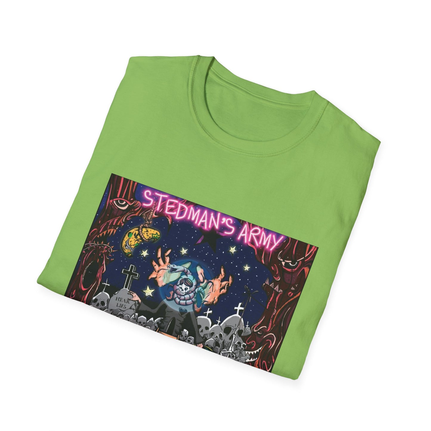 Stedman's Army "Death Bipolar"- Graffiti Style Unisex T-Shirt - Urban Streetwear Apparel