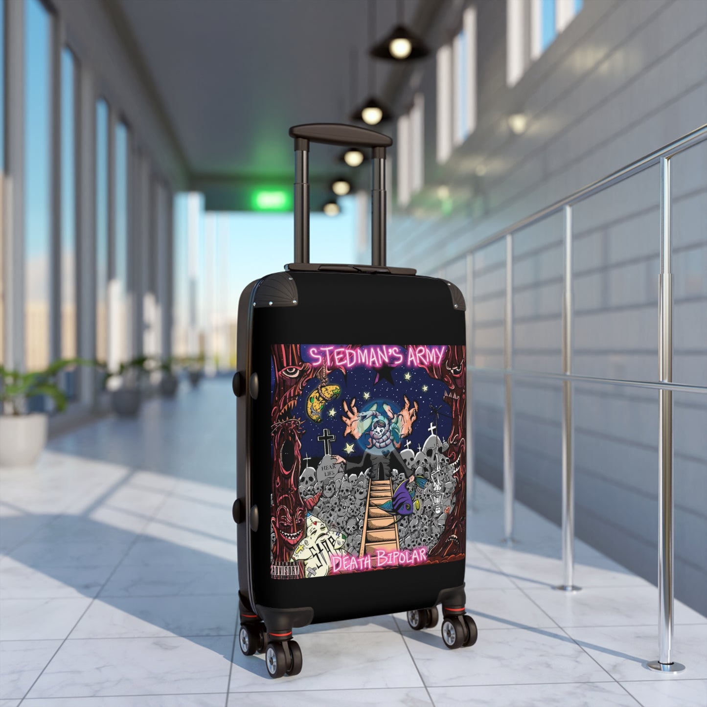 Stedman's Army "Death Bipolar"- Travel Suitcase - Stedman's Army Design