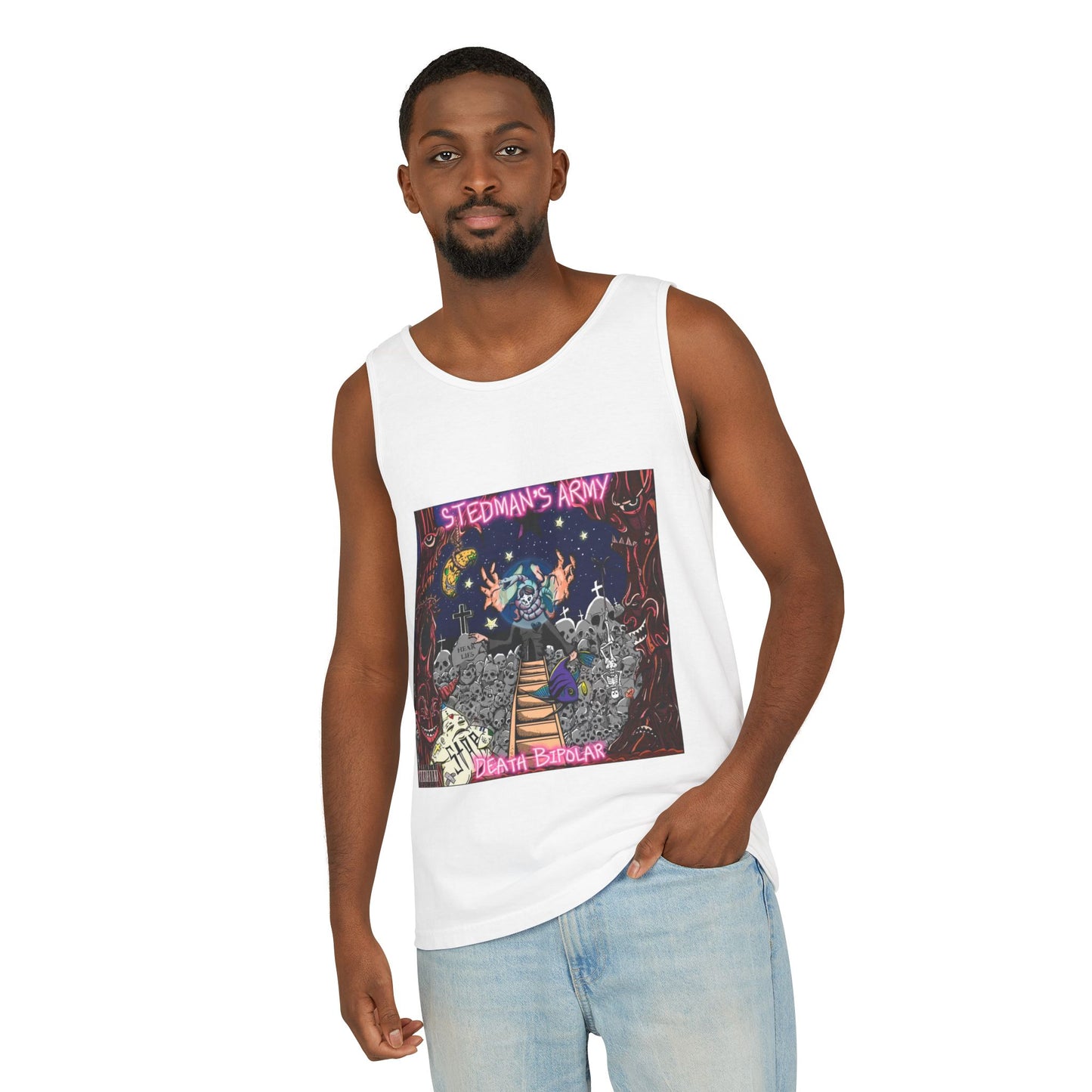 Stedman's Army "Up In Smoke"- Unisex Garment-Dyed Tank Top