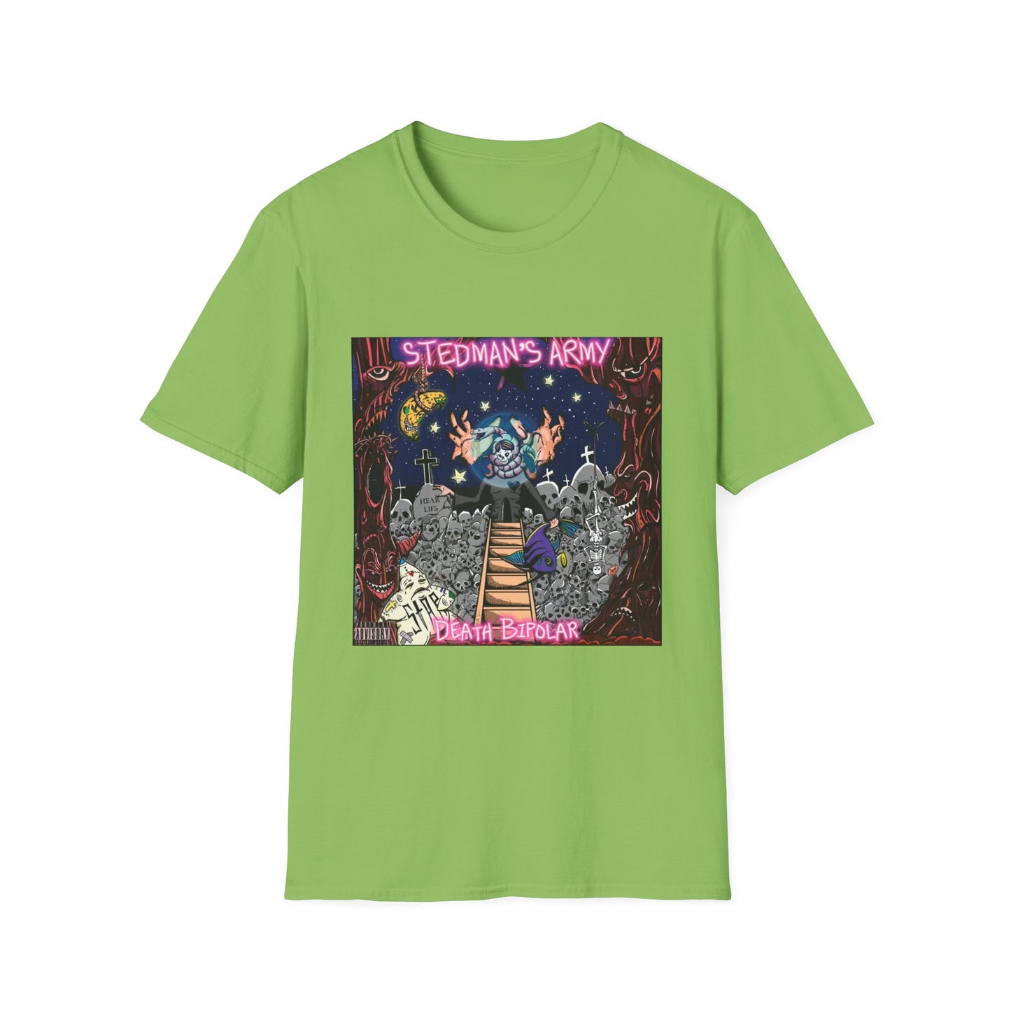 Stedman's Army "Death Bipolar"- Graffiti Style Unisex T-Shirt - Urban Streetwear Apparel
