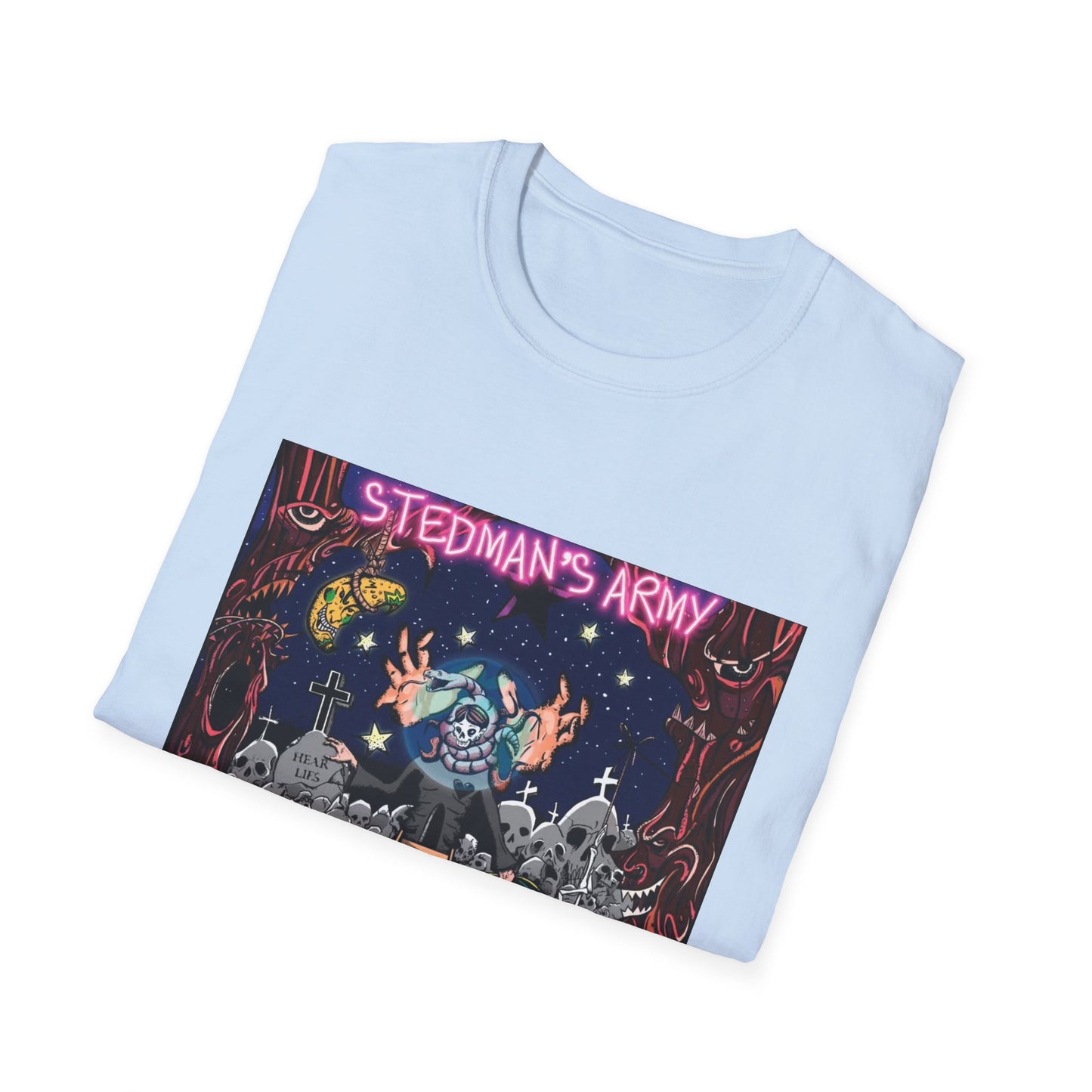 Stedman's Army "Death Bipolar"- Graffiti Style Unisex T-Shirt - Urban Streetwear Apparel