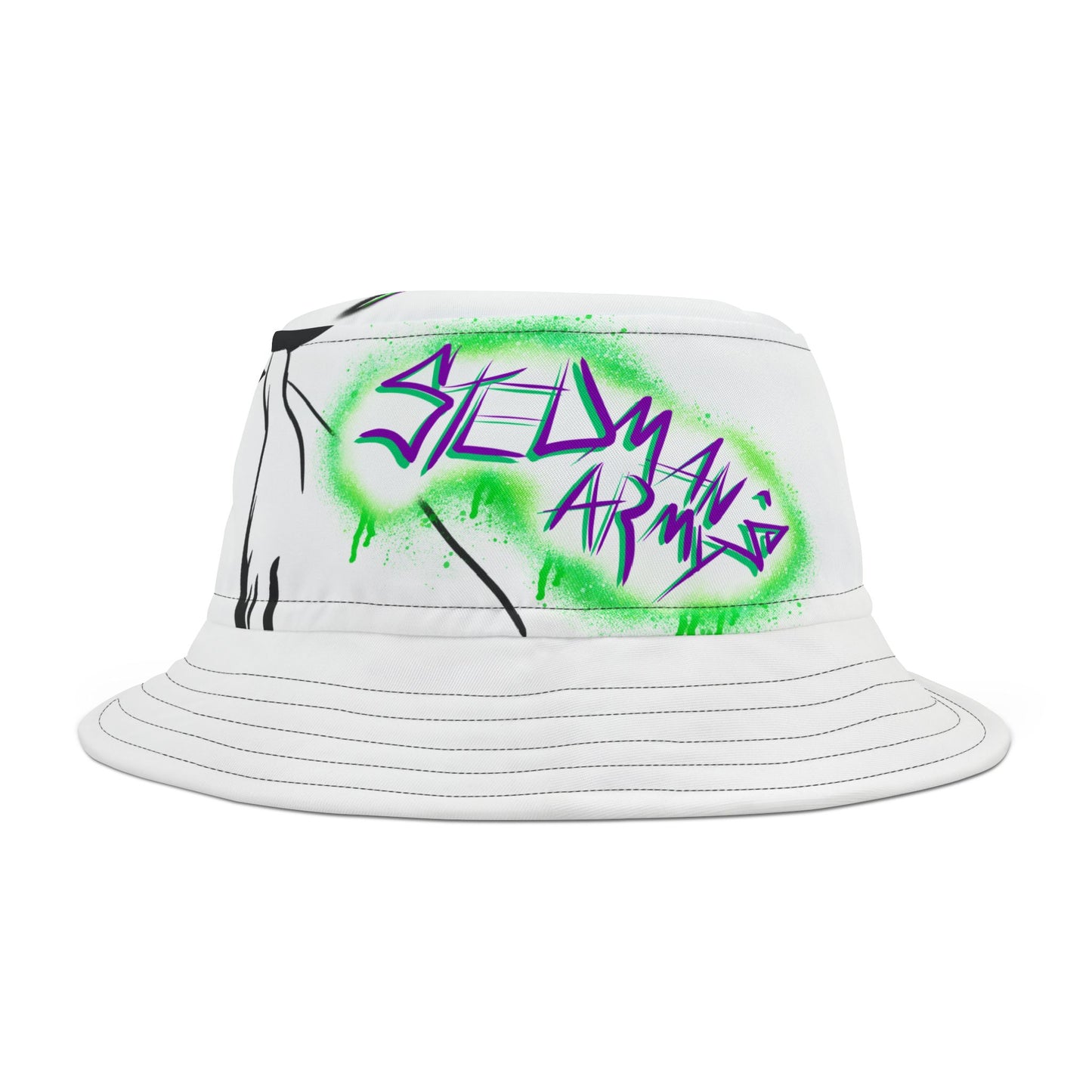 Stedman's Army AOP Bucket Hat - Trendy Sun Protection for Outdoor Adventures, Fashion Statement, Gift for Hat Lovers, Summer Accessory, Casual Wear