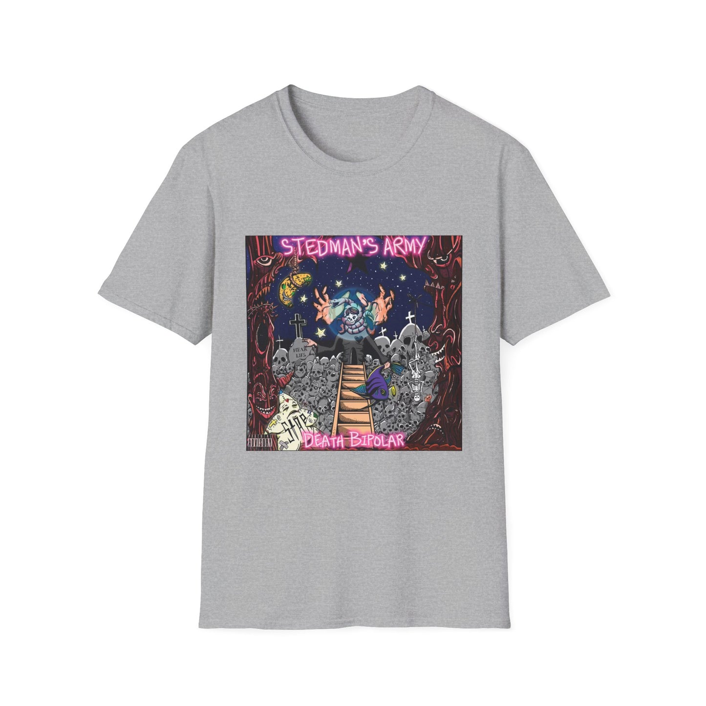 Stedman's Army "Death Bipolar"- Graffiti Style Unisex T-Shirt - Urban Streetwear Apparel