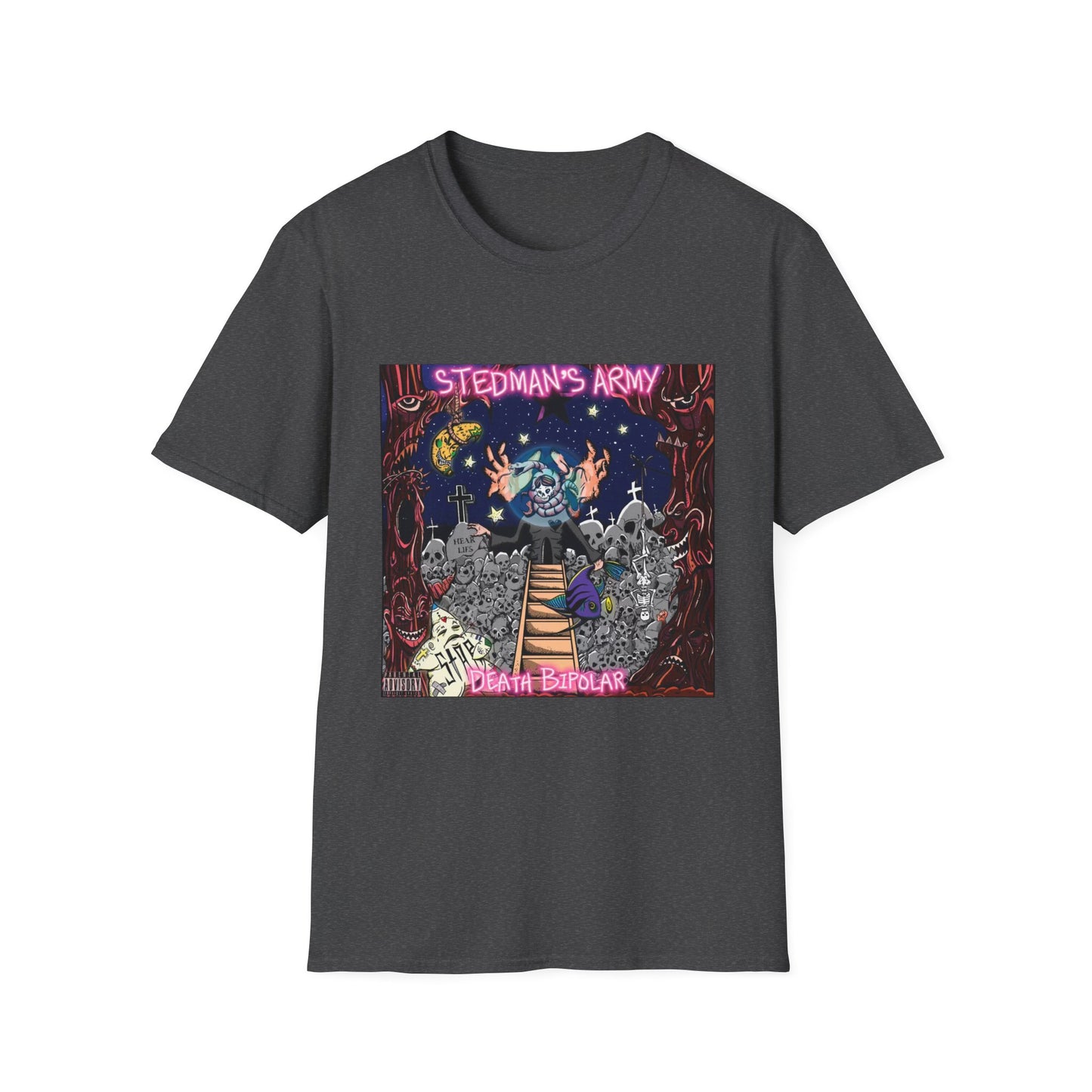 Stedman's Army "Death Bipolar"- Graffiti Style Unisex T-Shirt - Urban Streetwear Apparel