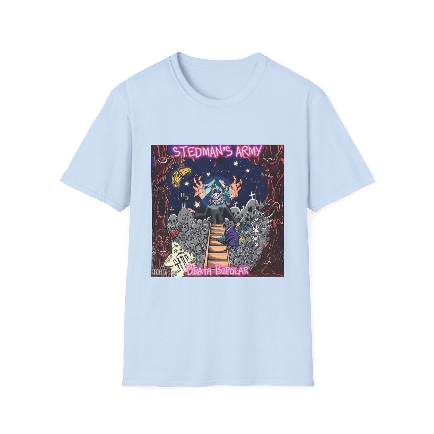 Stedman's Army "Death Bipolar"- Graffiti Style Unisex T-Shirt - Urban Streetwear Apparel