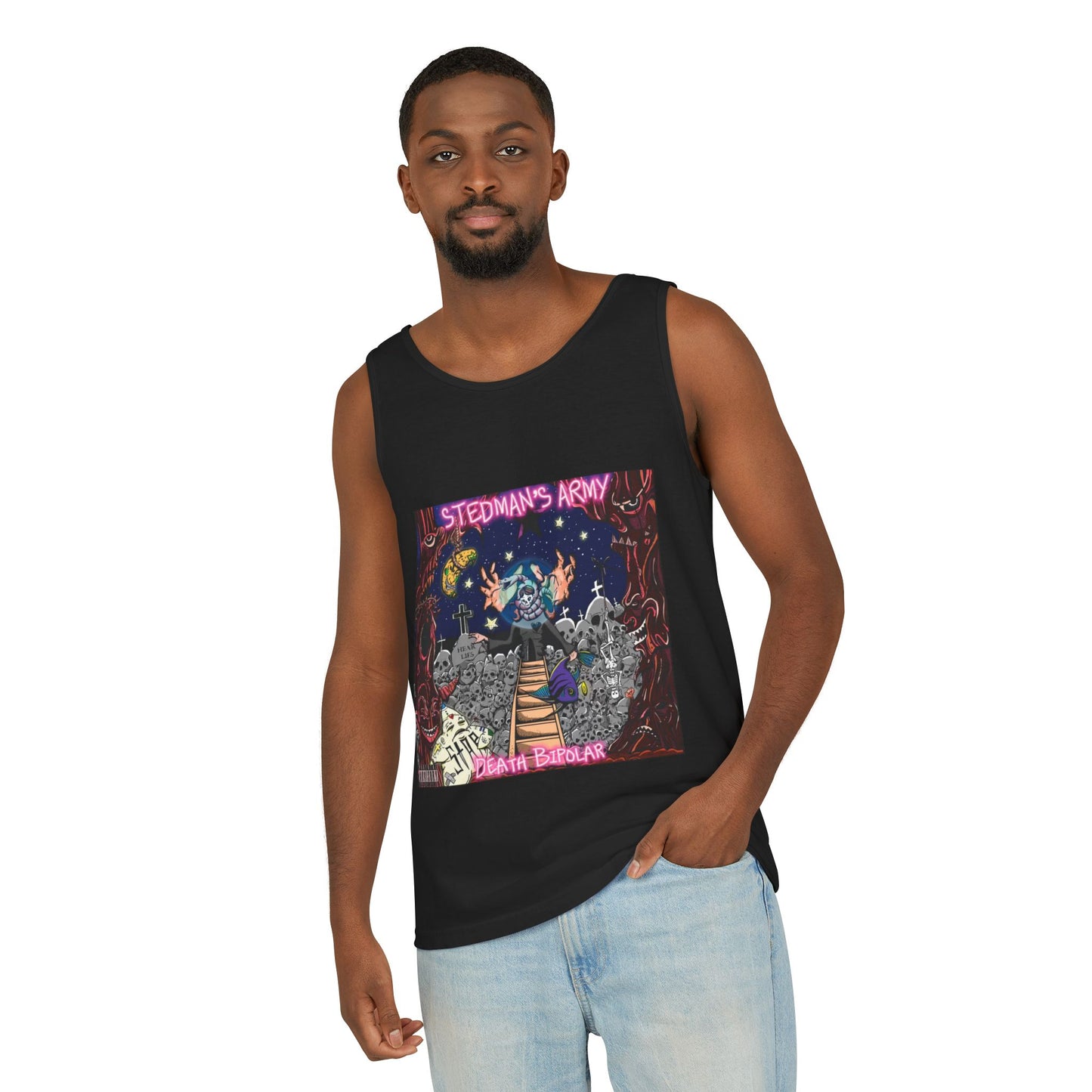 Stedman's Army "Up In Smoke"- Unisex Garment-Dyed Tank Top
