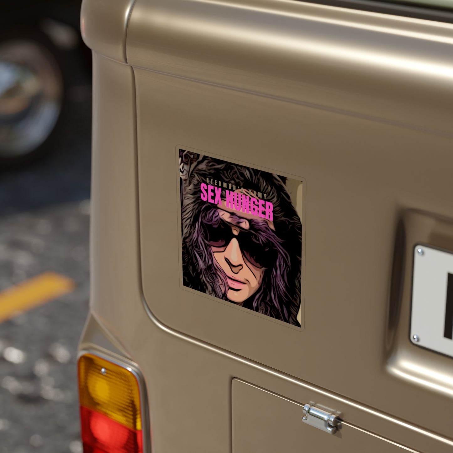 Stedman's Army Die-Cut Outdoor Stickers - "Sex Hunger" - Bold & Fun Vinyl Decal for Personalization