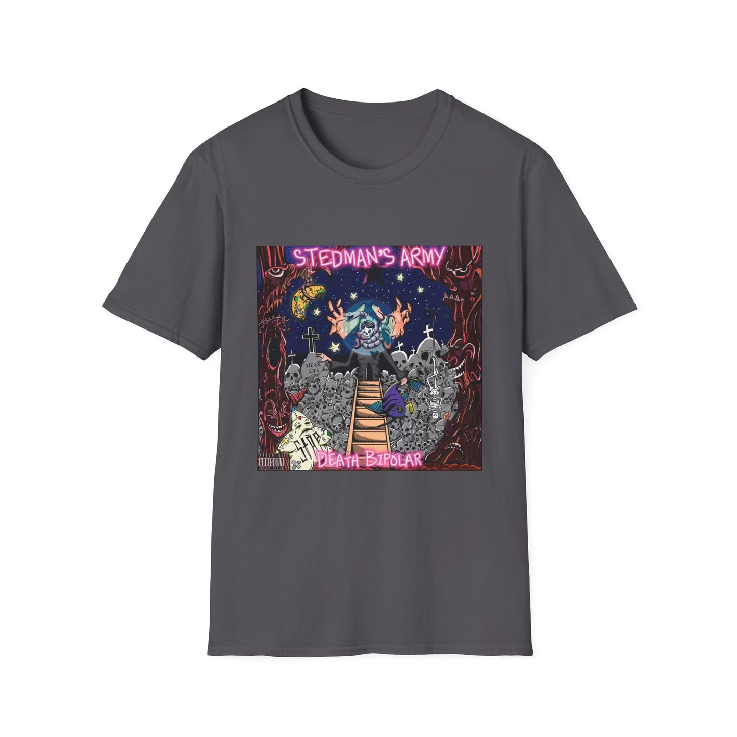 Stedman's Army "Death Bipolar"- Graffiti Style Unisex T-Shirt - Urban Streetwear Apparel