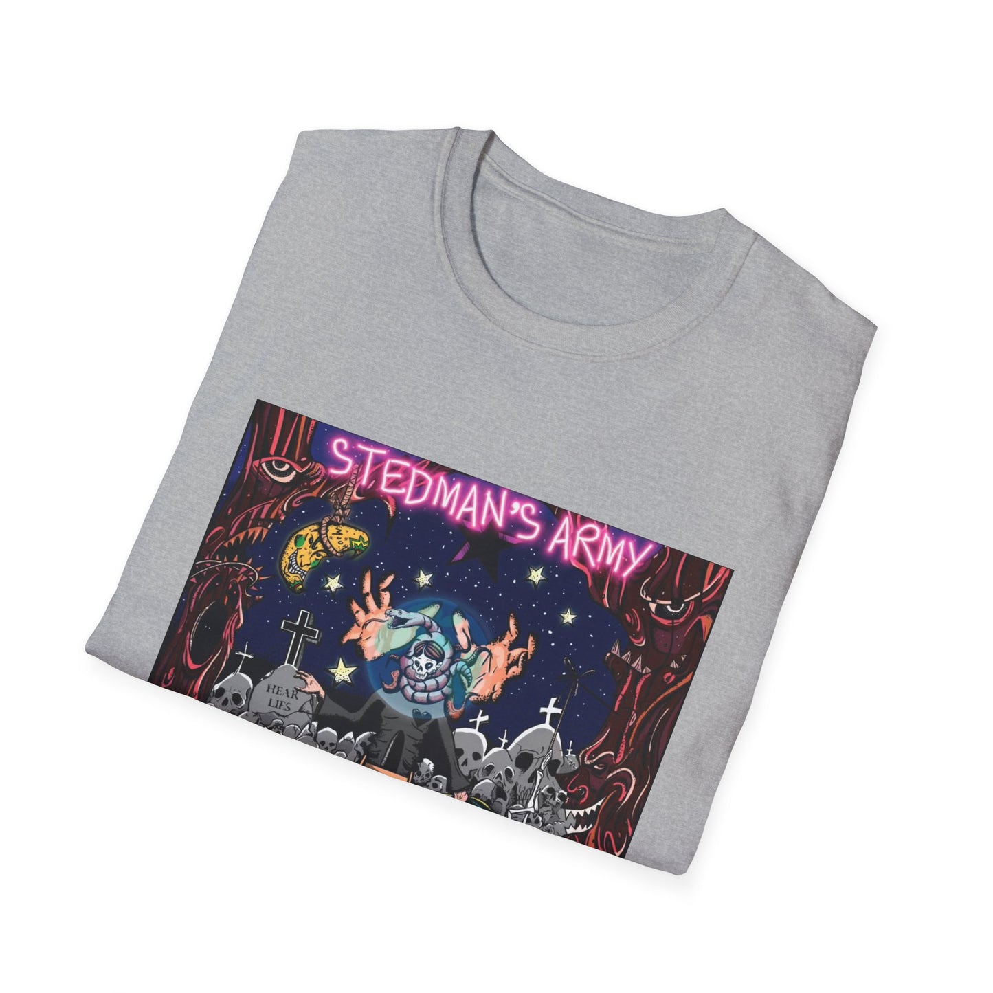 Stedman's Army "Death Bipolar"- Graffiti Style Unisex T-Shirt - Urban Streetwear Apparel