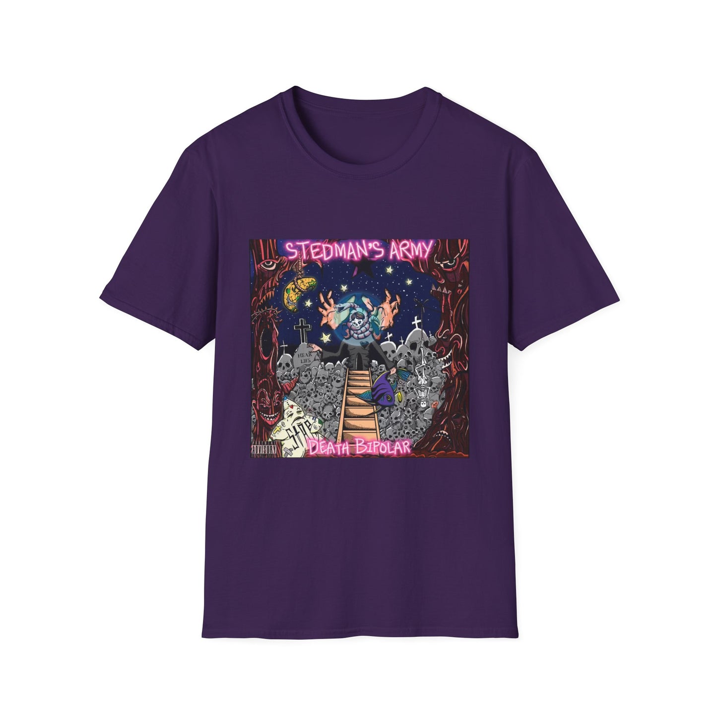 Stedman's Army "Death Bipolar"- Graffiti Style Unisex T-Shirt - Urban Streetwear Apparel