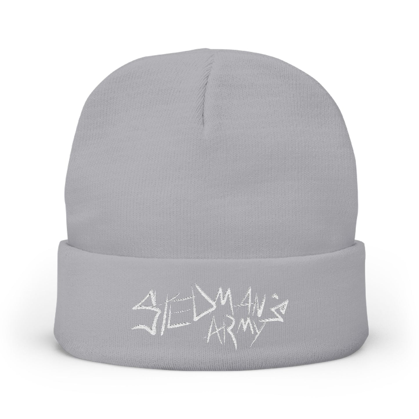 Stedman's Army Knit Beanie with Embroidery, Cozy Winter Hat, Streetwear Beanie, Unique Gift for Him/Her, Everyday Fashion Accessory