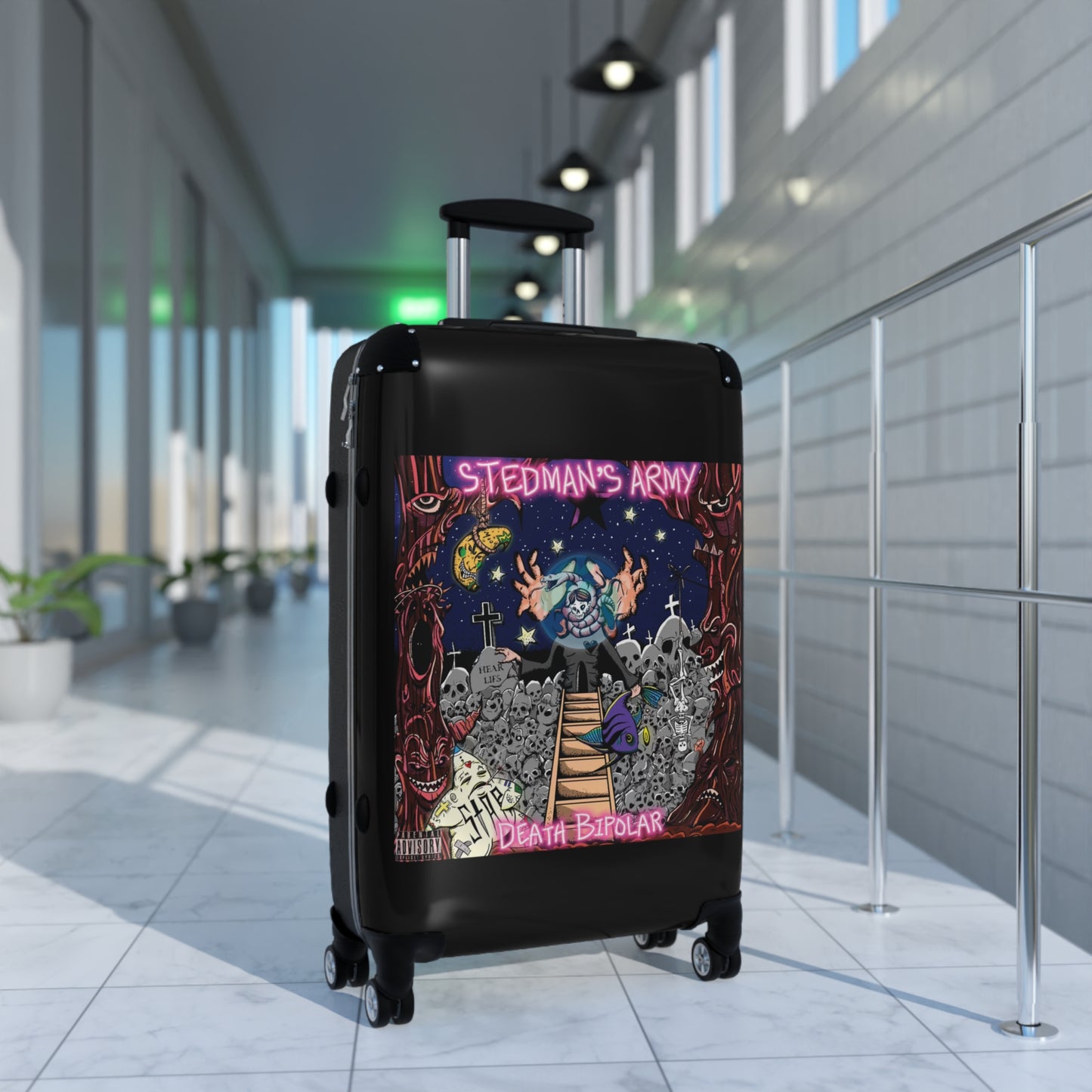Stedman's Army "Death Bipolar"- Travel Suitcase - Stedman's Army Design