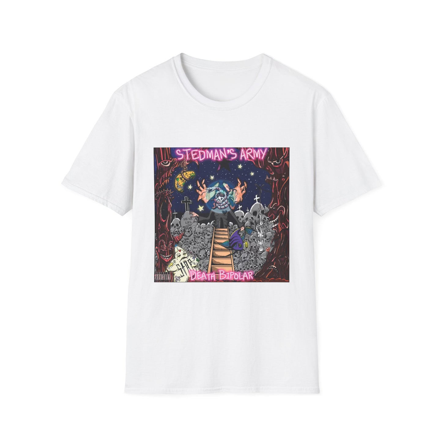 Stedman's Army "Death Bipolar"- Graffiti Style Unisex T-Shirt - Urban Streetwear Apparel