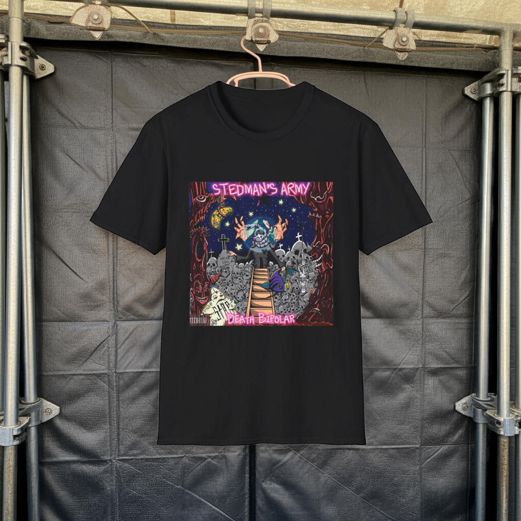 Stedman's Army "Death Bipolar"- Graffiti Style Unisex T-Shirt - Urban Streetwear Apparel