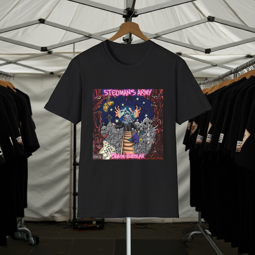 Stedman's Army "Death Bipolar"- Graffiti Style Unisex T-Shirt - Urban Streetwear Apparel
