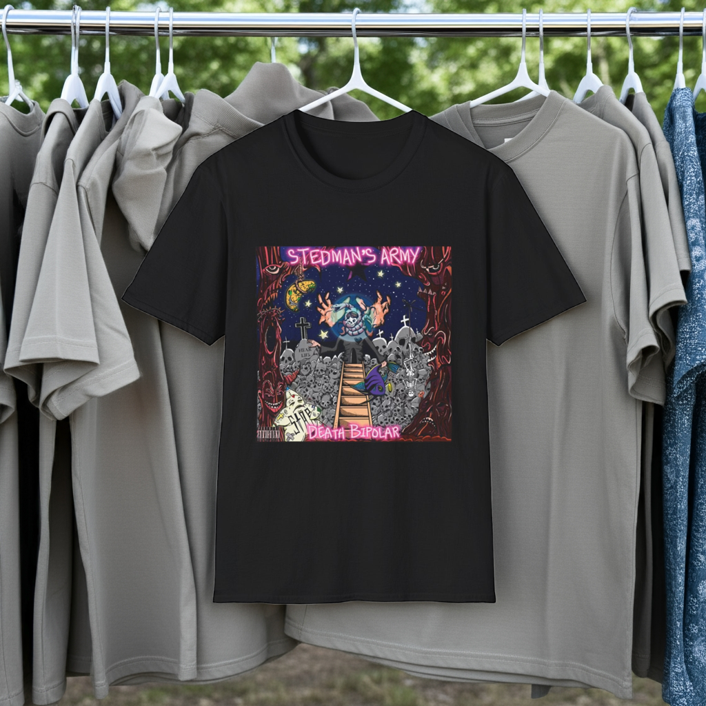 Stedman's Army "Death Bipolar"- Graffiti Style Unisex T-Shirt - Urban Streetwear Apparel