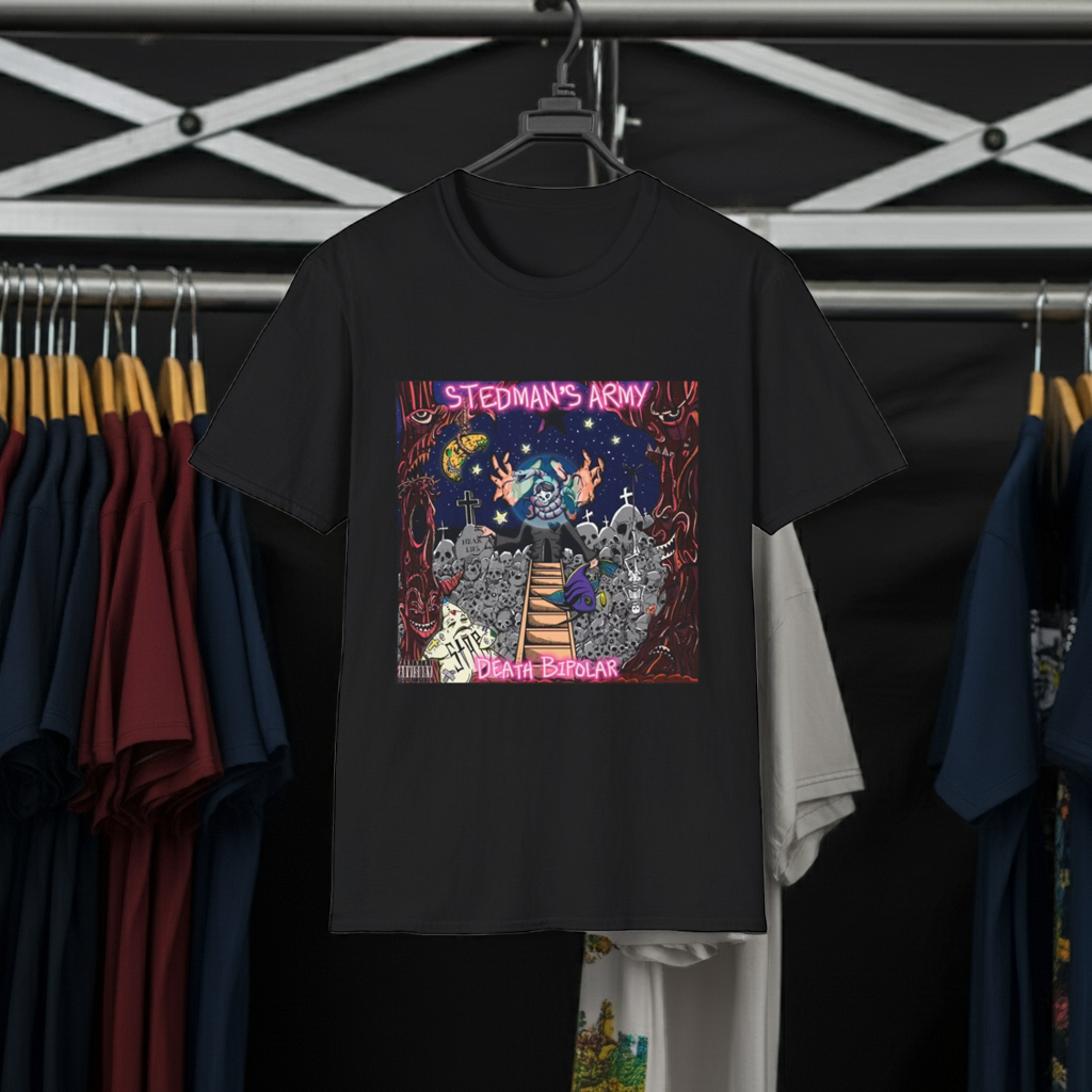 Stedman's Army "Death Bipolar"- Graffiti Style Unisex T-Shirt - Urban Streetwear Apparel