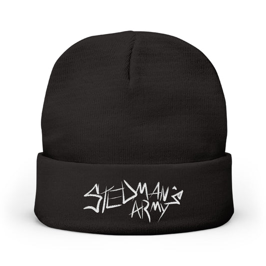Stedman's Army Knit Beanie with Embroidery, Cozy Winter Hat, Streetwear Beanie, Unique Gift for Him/Her, Everyday Fashion Accessory