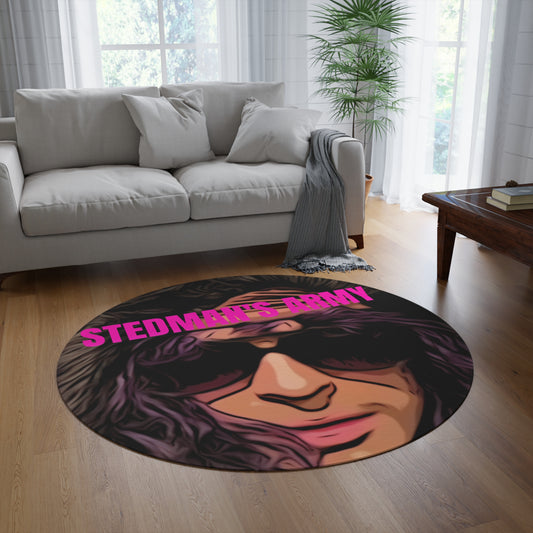 Stedman's Army Round Rug - Stylish Floor Decor for Fans