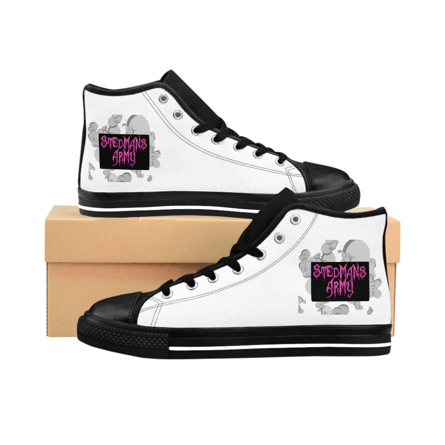 Stedman's Army "Up In Smoke" High-Top Sneakers with 'Sex Hunger' Design